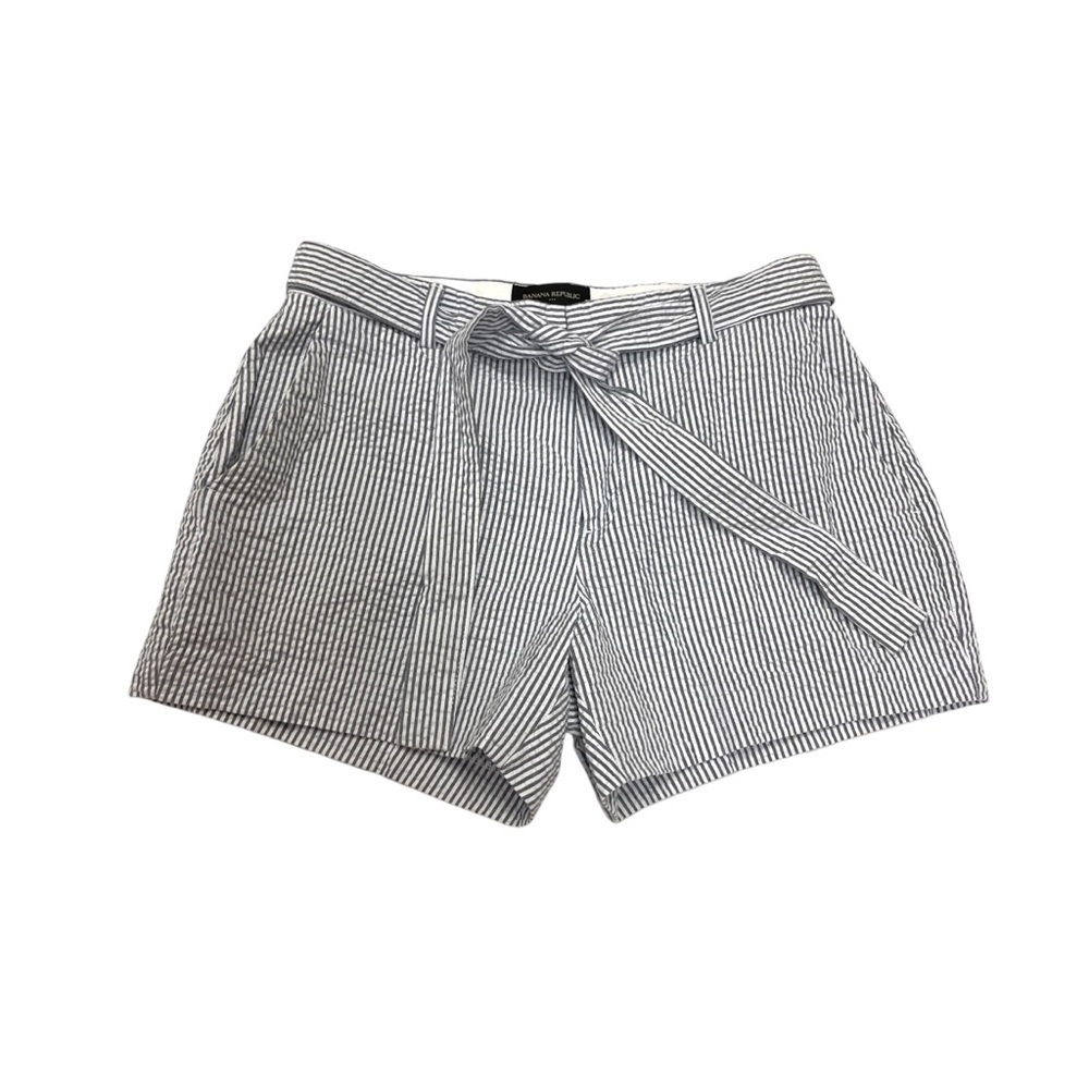 Banana Republic chino shorts textured stripes size 6 W31 grey white